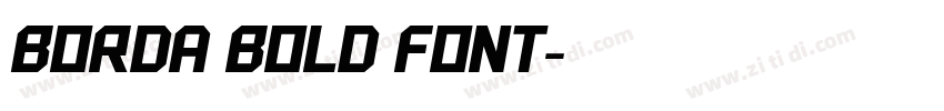 borda bold font字体转换